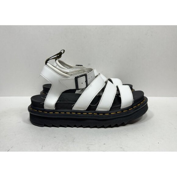 Doc Dr. Marten's Blair Platform Strappy White Sandals Women’s Size 9 - Picture 1 of 7
